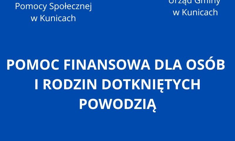 pomoc finansowa - powódź